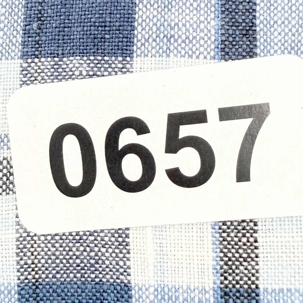 Brooks Brothers Plaid Shirt Mens Medium Blue Linen Blend Button Down Preppy - Picture 6 of 6